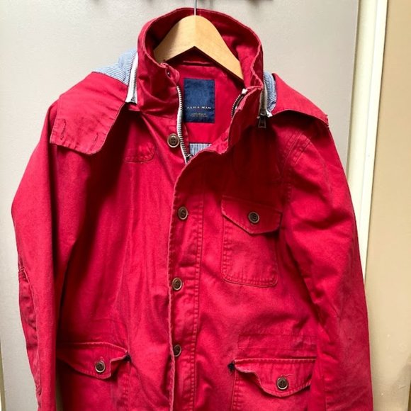 Zara Men's Military Field Jacket with hood (M) - Picture 1 of 8